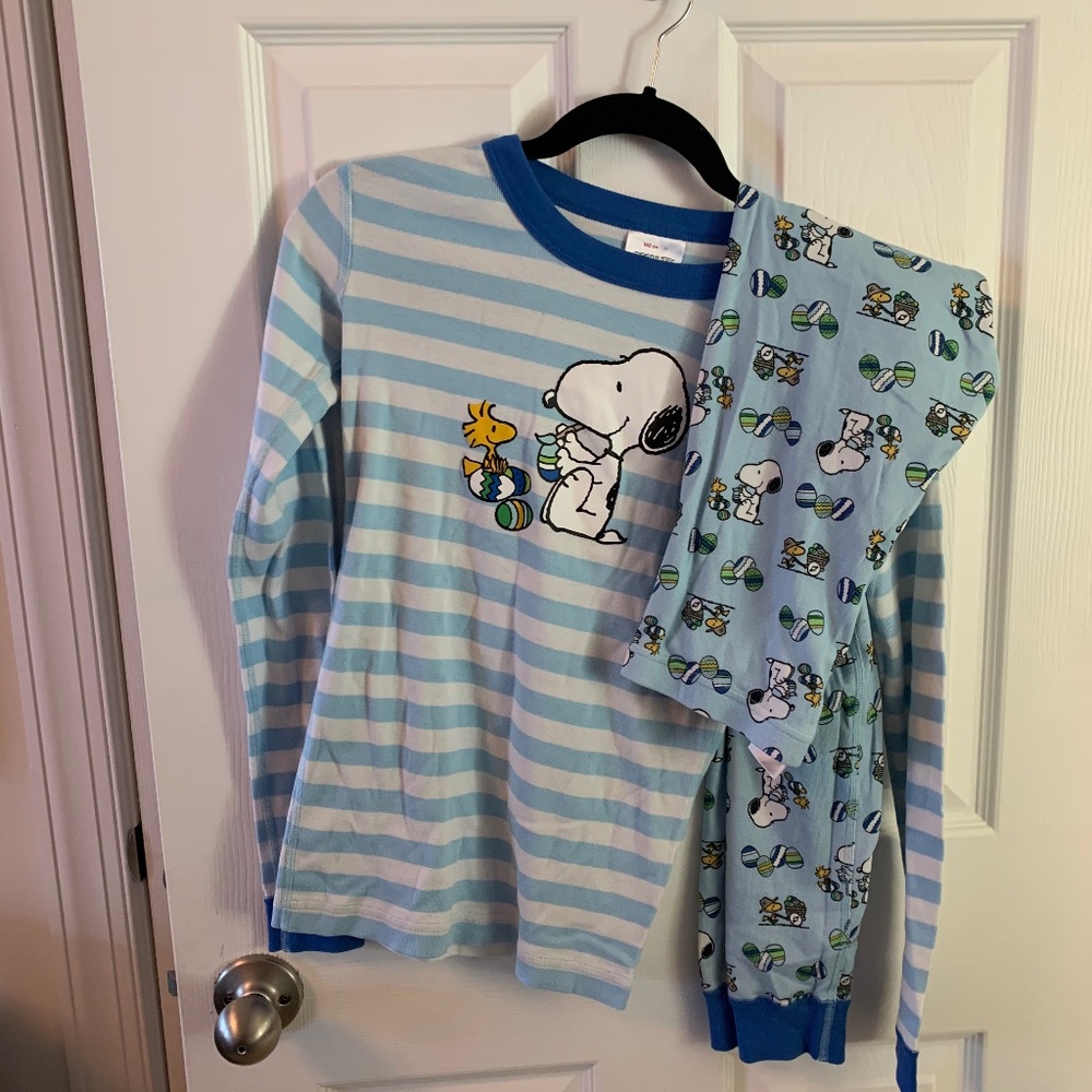 Hanna Andersson Boys 160 Peanuts Snoopy Pajamas